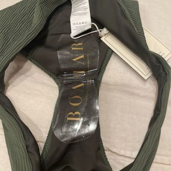 Anthropologie x Boamar Camellia Army Texture Green Bikini Bottoms XS New - Picture 7 of 9